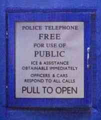 Police Call Box Telephone Door