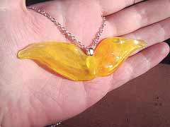 Glass Butterfly Pendant Necklace