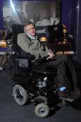 Stephen Hawking Visits His Birthday Exhibit